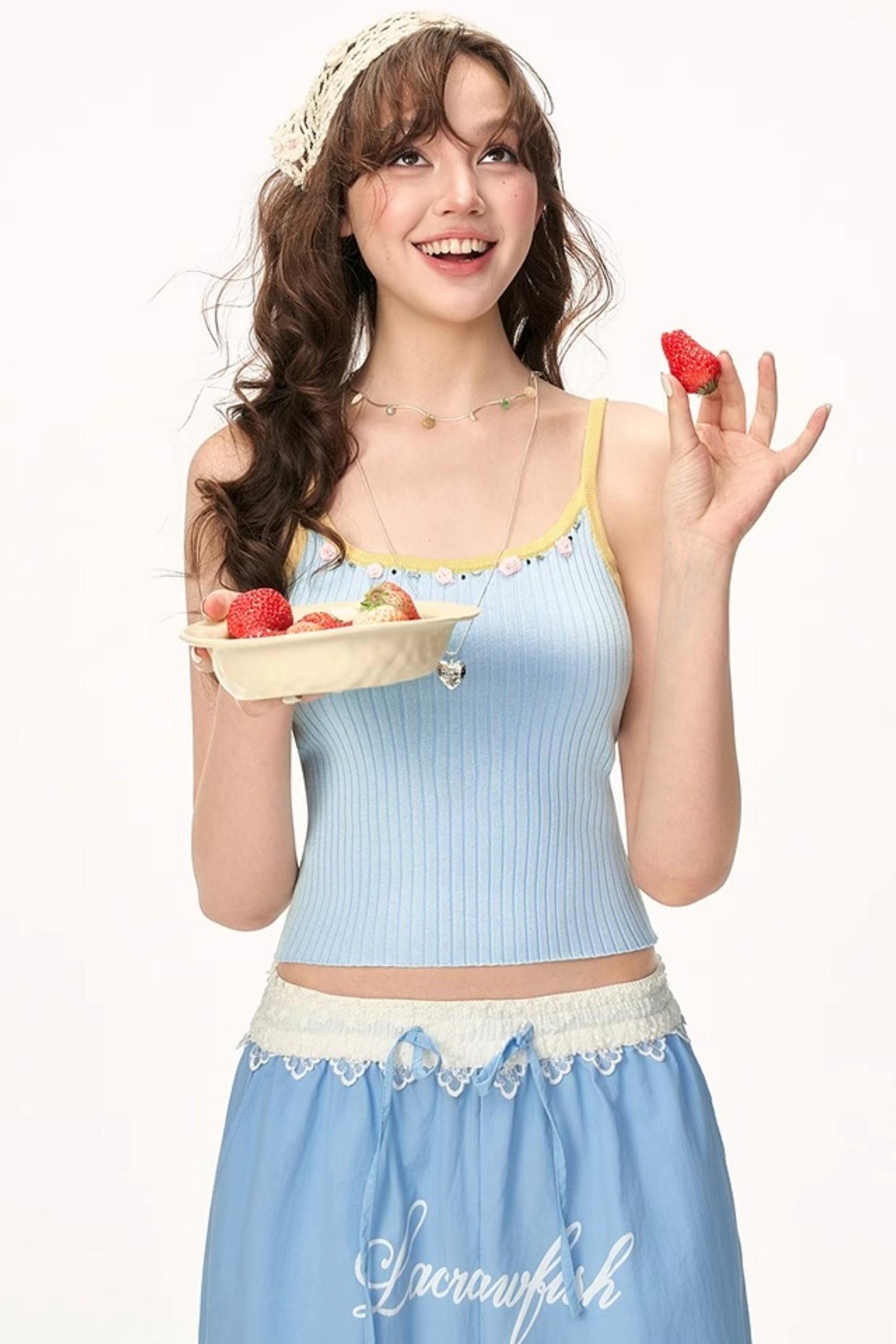 Striped Beaded Camisole