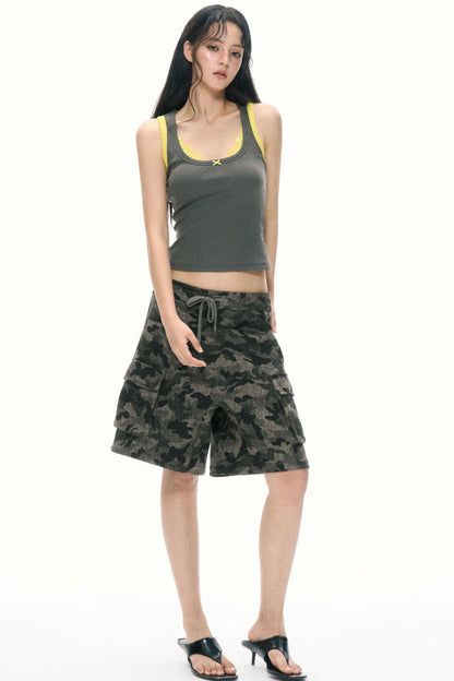 Layered Look Strap Vest