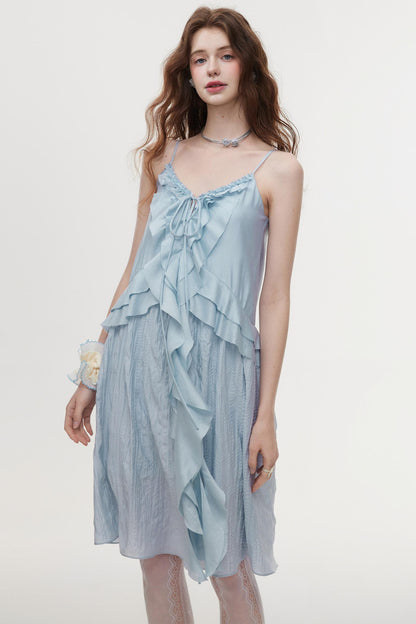 Halter Neck Ruffle Summer Dress