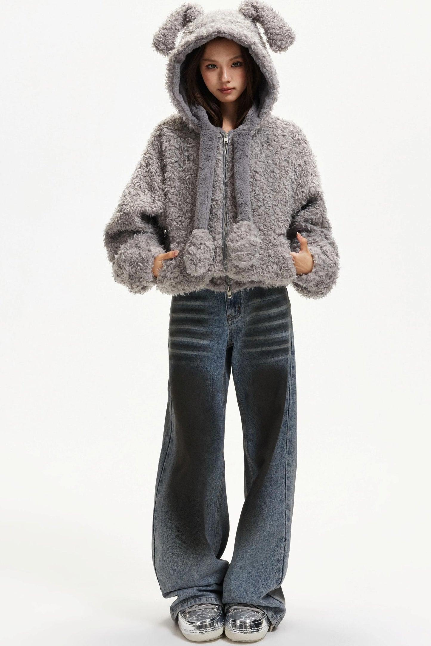 Cute Dog Ears Wool Coat