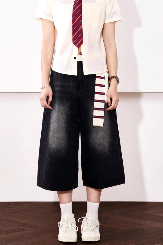 High-Waisted Denim Shorts