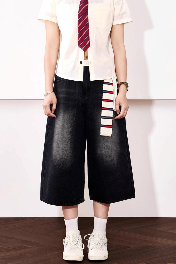 High-Waisted Denim Shorts