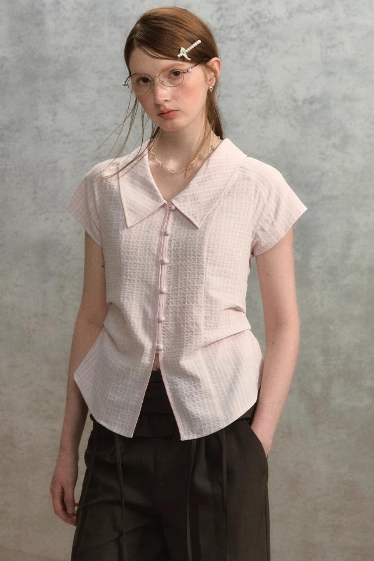 Chic Pink Striped Slim Fit Shirt