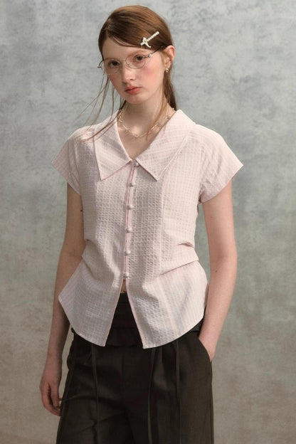 Chic Pink Striped Slim Fit Shirt