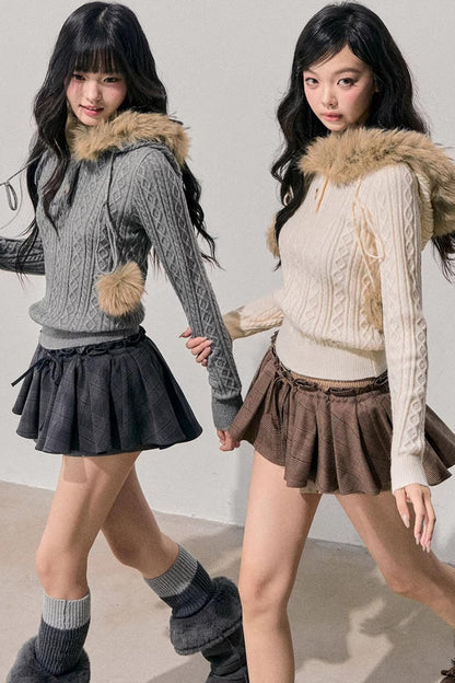 Snowfall Plush Hooded Sweater