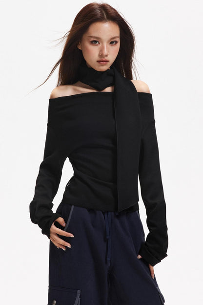 Elegant Off-Shoulder Knit Top