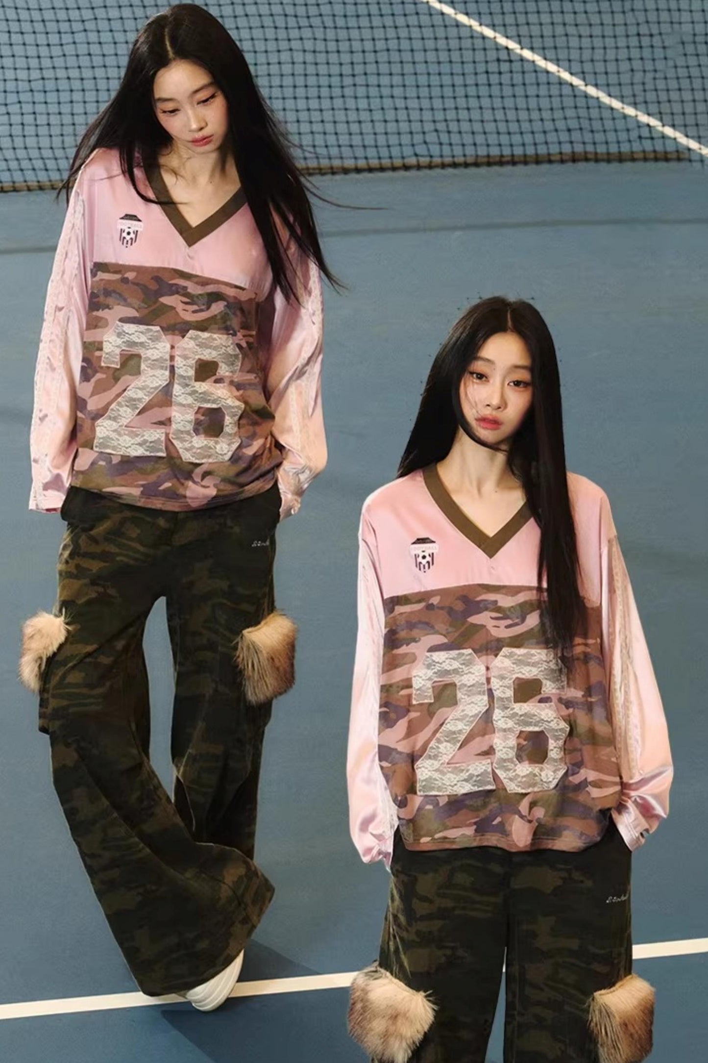 Retro-Cargohose mit Tarnmuster