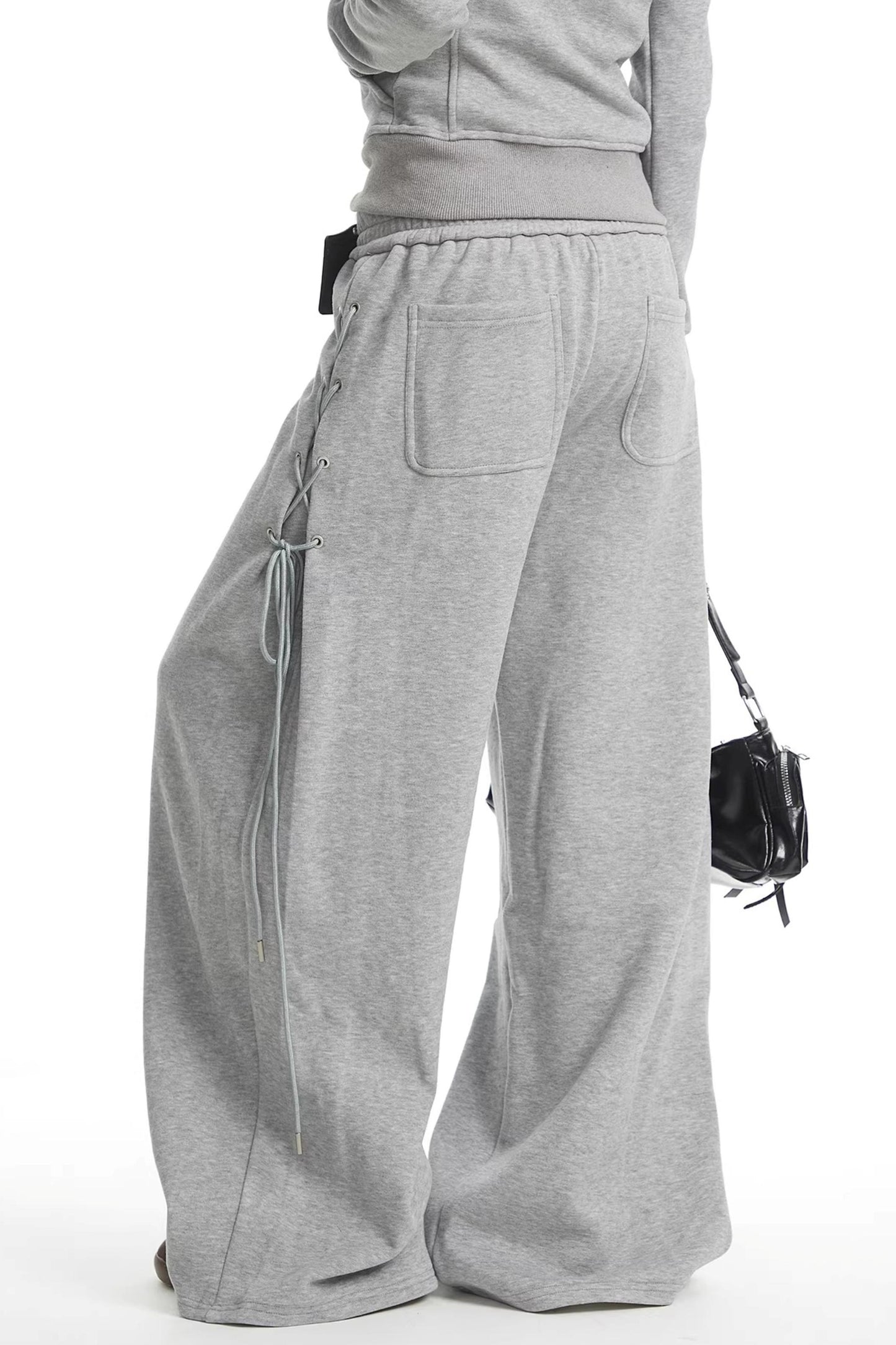 Korean Fur Collar Hooded Jacket Set-Up