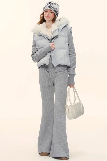 Retro Fleece-Lined Hooded Jacket Set-Up