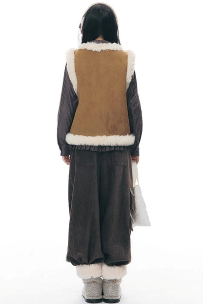 Vintage Reversible Suede Vest Jacket