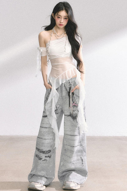 Gray Summer Jeans