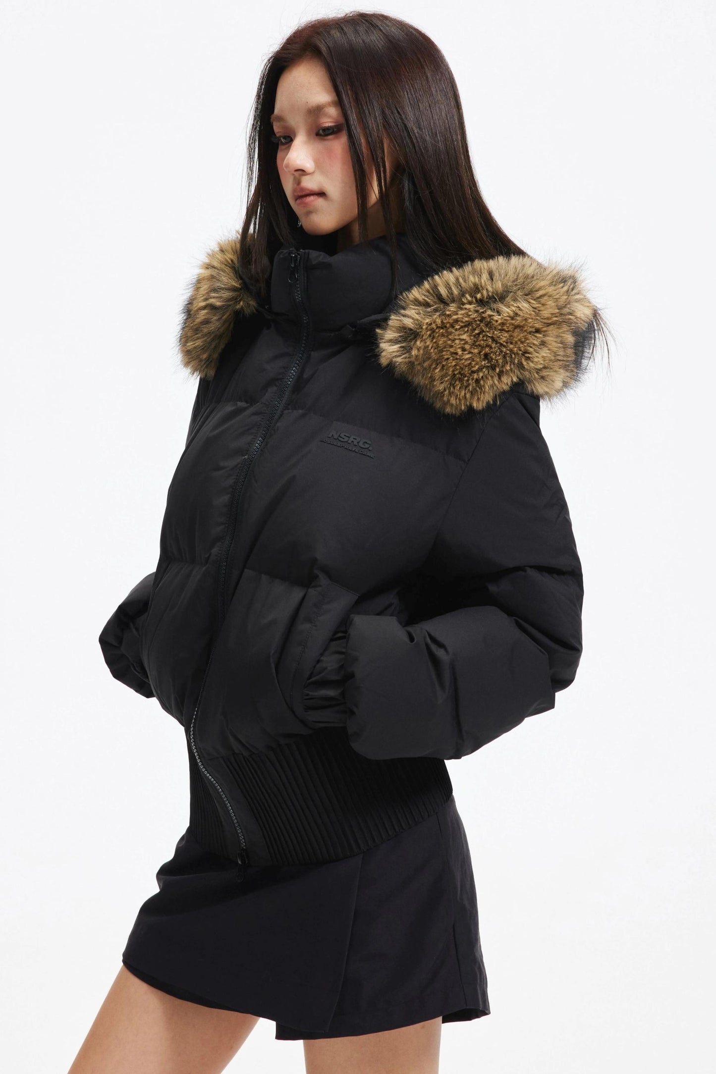 Hooded Fur Collar Down Jacket