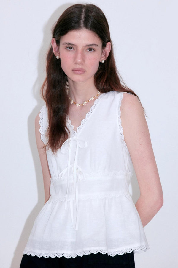 Pure Korean Lace Sleeveless Camisole