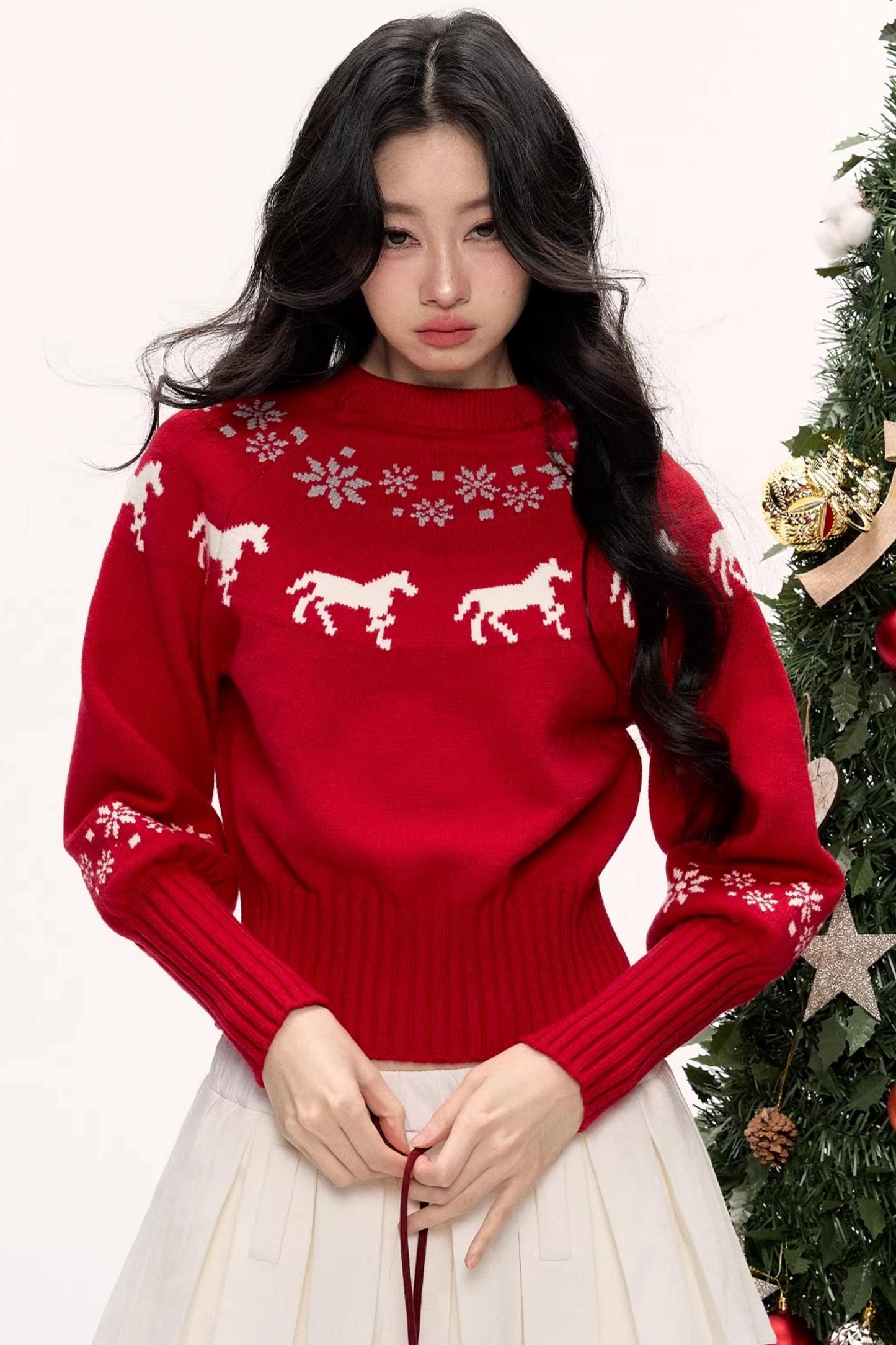 Red Luck Fair Isle Sweater