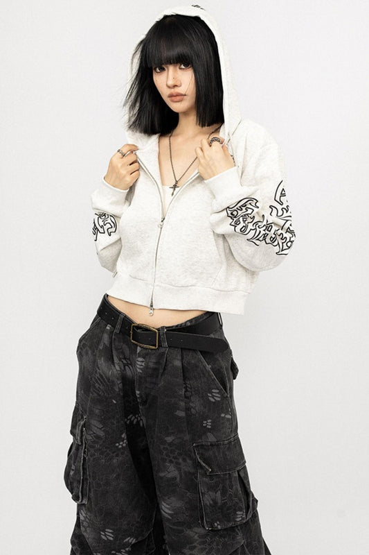 Autumn Hooded Vintage Top