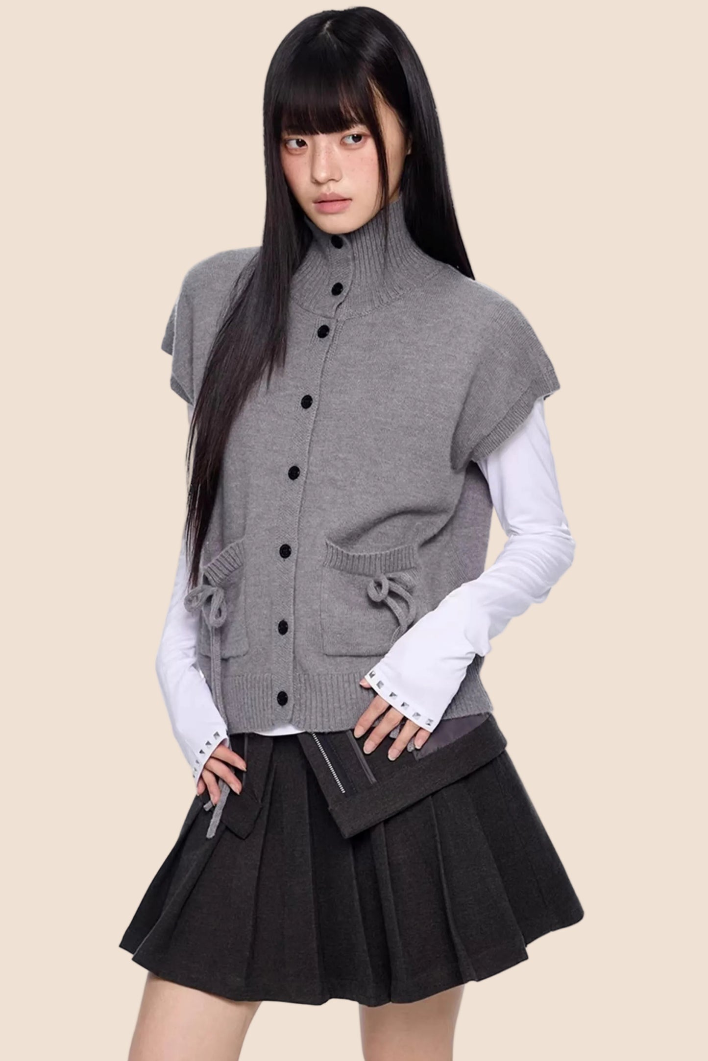 Hochintelligente Wollstrickjacke