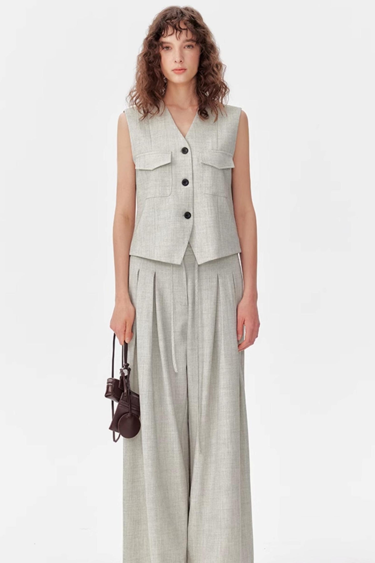 Luxe Pleated Wide-Leg Trouser Set-Up