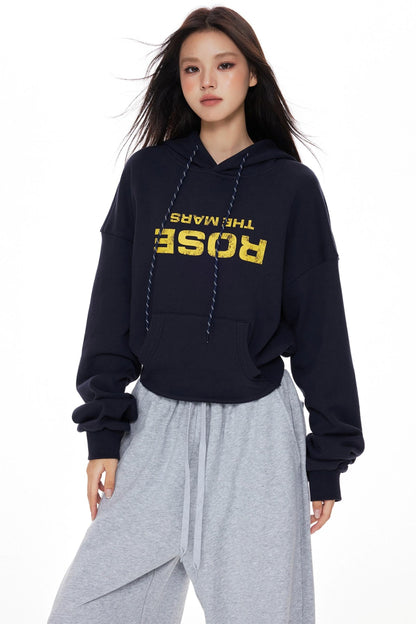 Vintage Red Hooded Sweatshirt