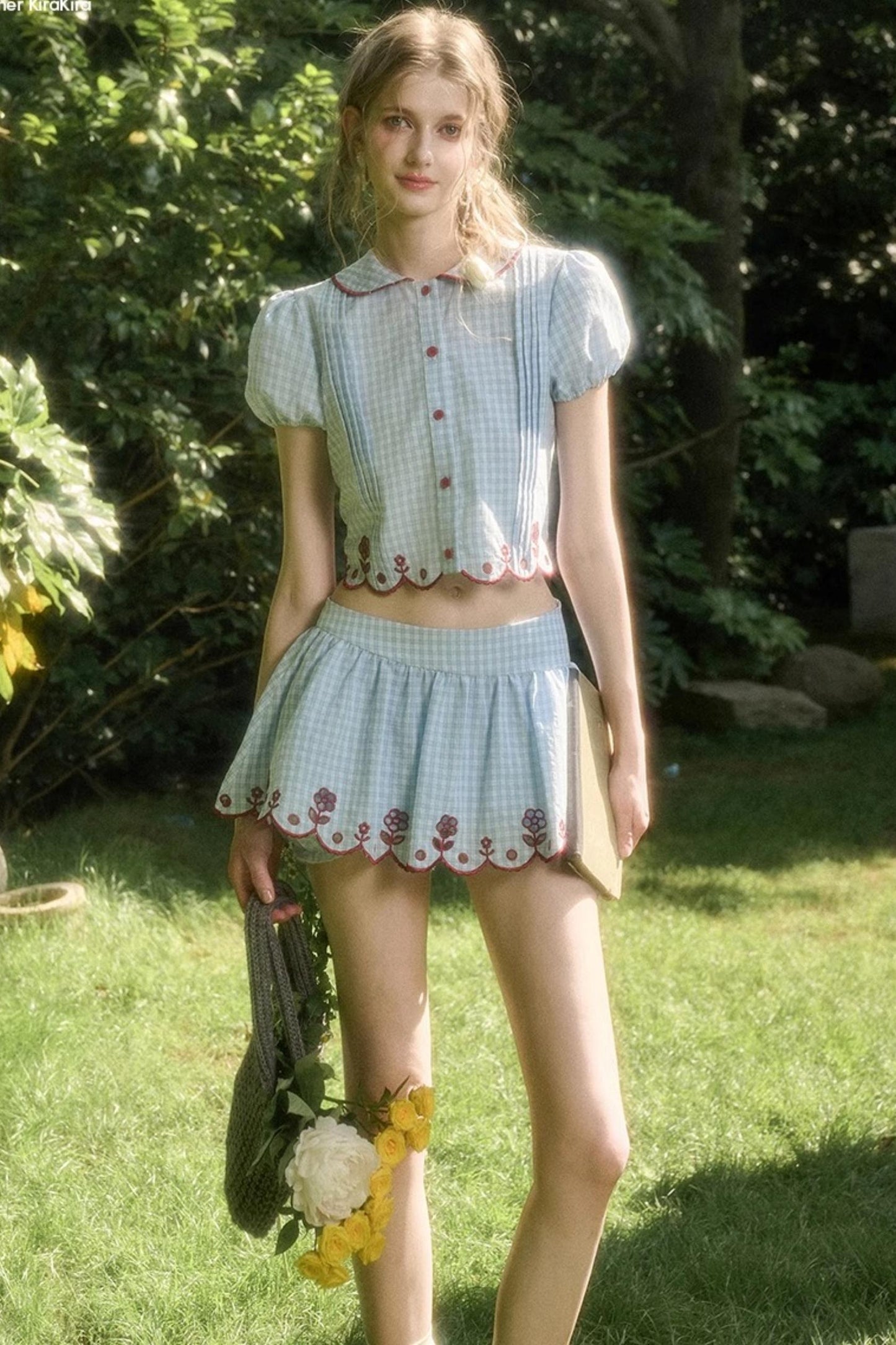 Pure Lace Airy Shirt Set-Up