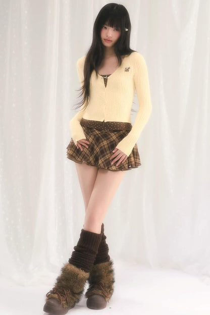Korean Jacquard Knitted Cardigan Top