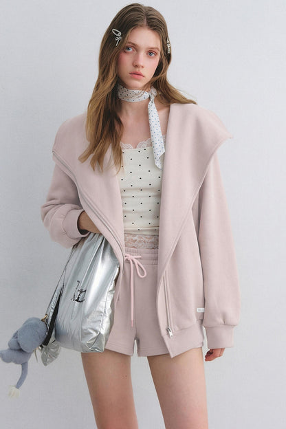 Hooded Zip-Up Jacket Set-Up