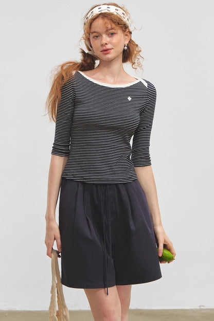 Envelope Striped Slim Top