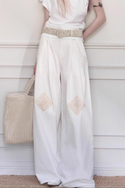 Handmade Crochet Wide-Leg Pants