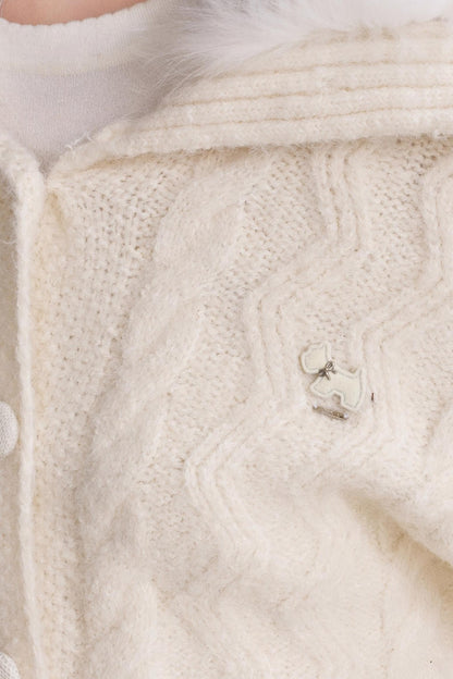 Winter Faux Patchwork Cardigan