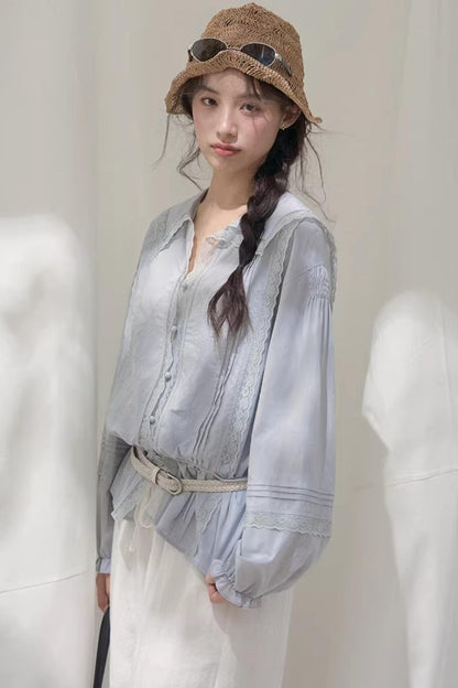 Navy Collar Breeze Shirt