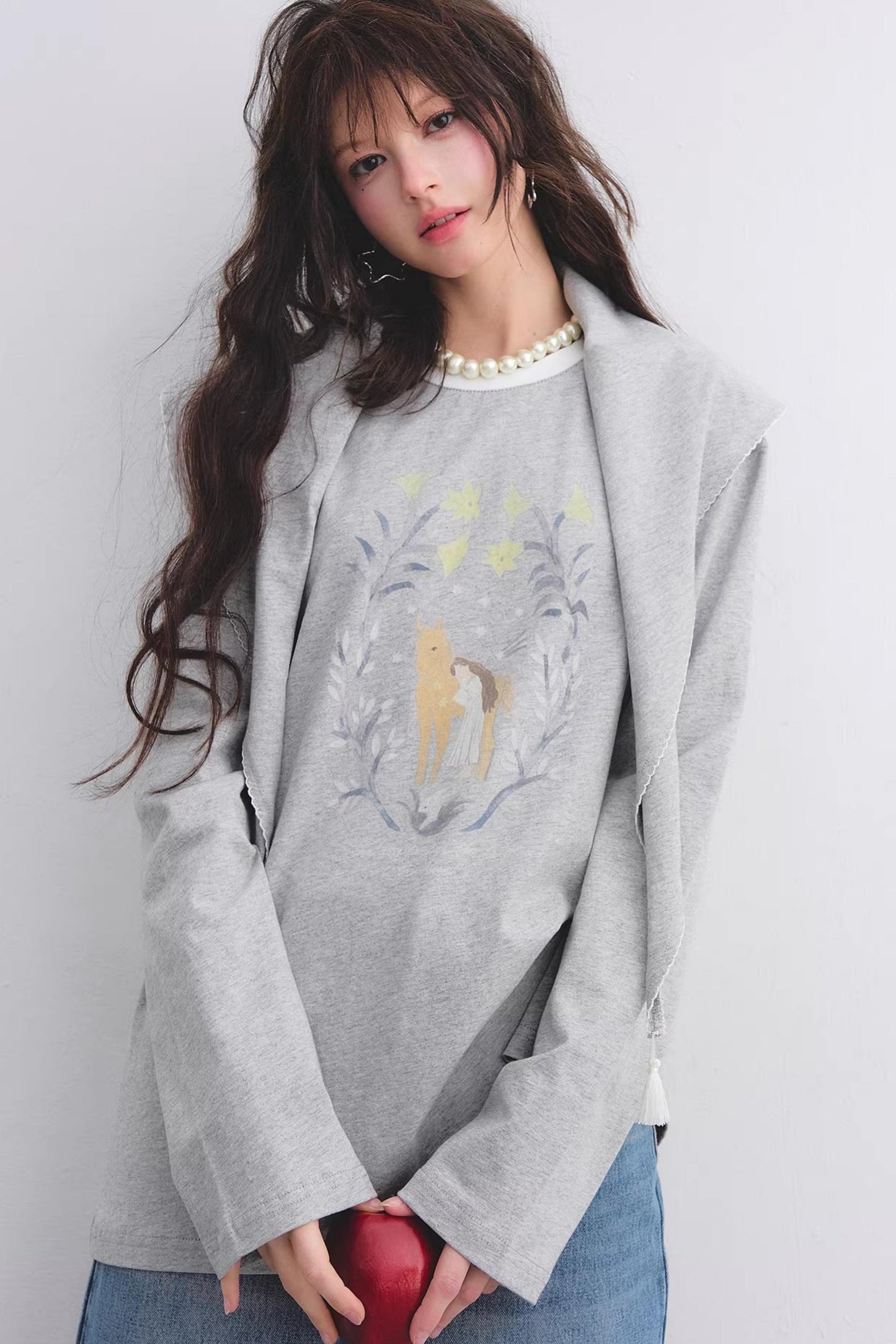 Pony Print Layered Top Set