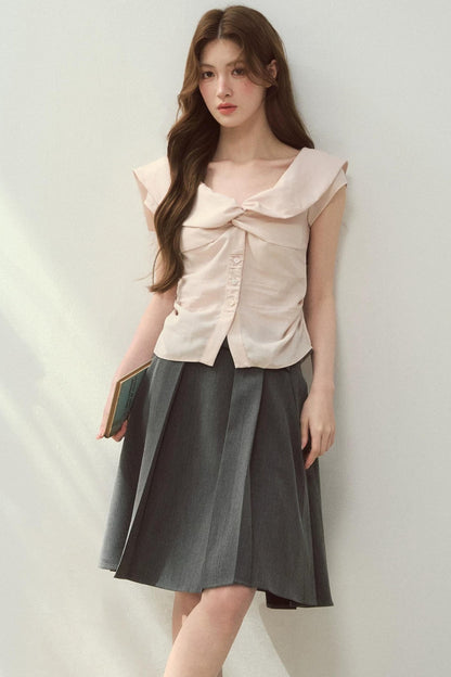 Mist Pink Lyocell Vintage Blouse