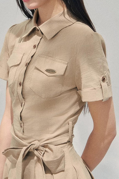 Whispers of Banana Leaves Dress Set