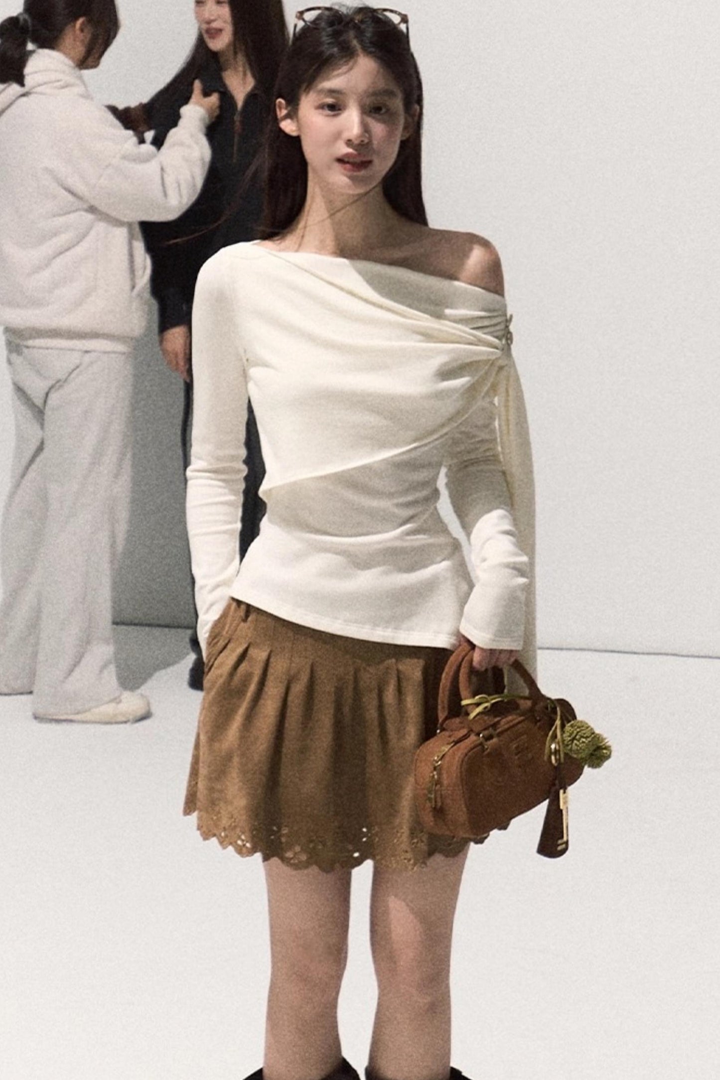 Wrap-Around Knit Sweater