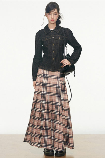 Denim Jacket Skirt Set-Up