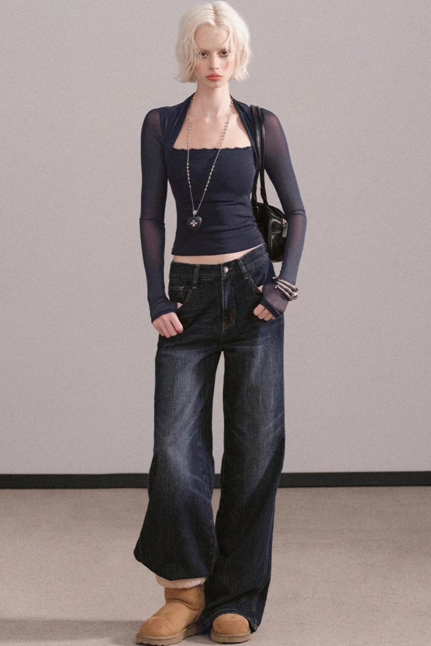 Lace Mesh Waist-Cinching Vest