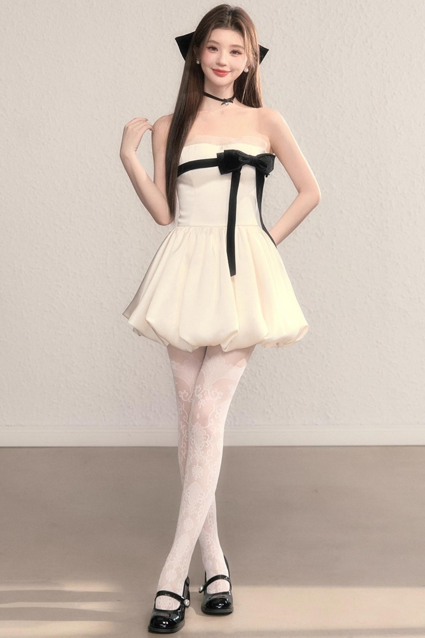 Moonlight Polka Dot Princess Puffy Dress