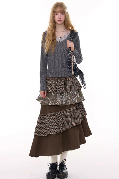 Autumn Winter High-Waisted Slimming Skirt