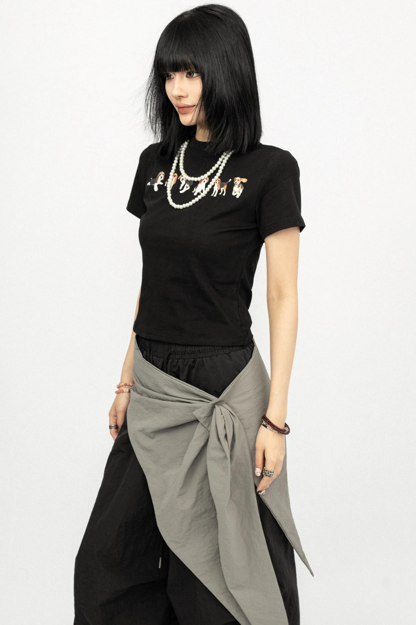 Puppy Print Short Sleeve Tee