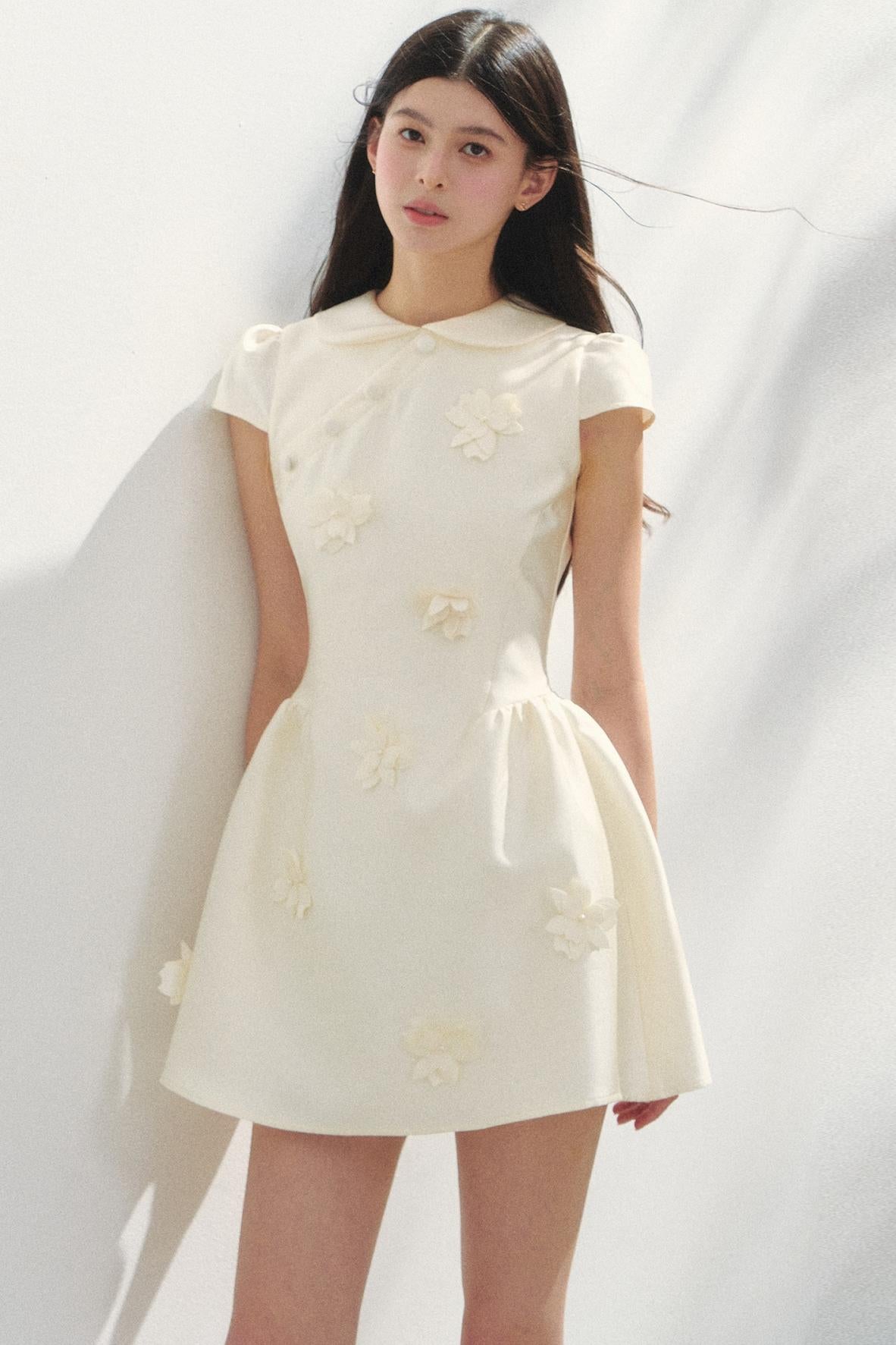 Park Floral Gray Dress