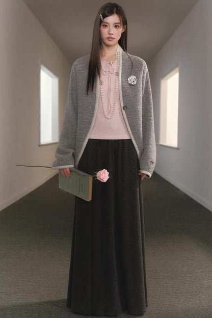 Batwing Wool Cocoon Coat Set-Up