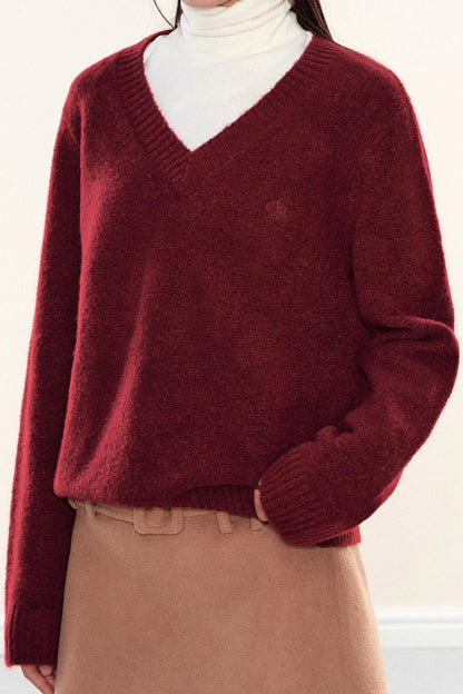 Soft Knit V-Neck Sweater