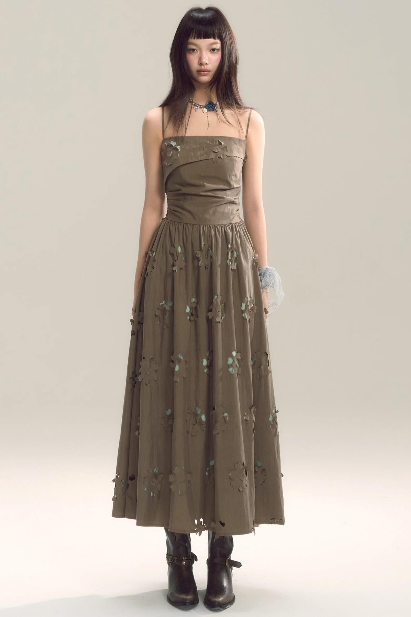 Coastal Floral Halter Dress