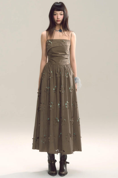 Coastal Floral Halter Dress