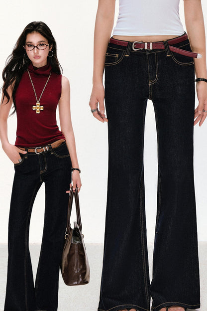 Retro Cow Slim Flare Jeans