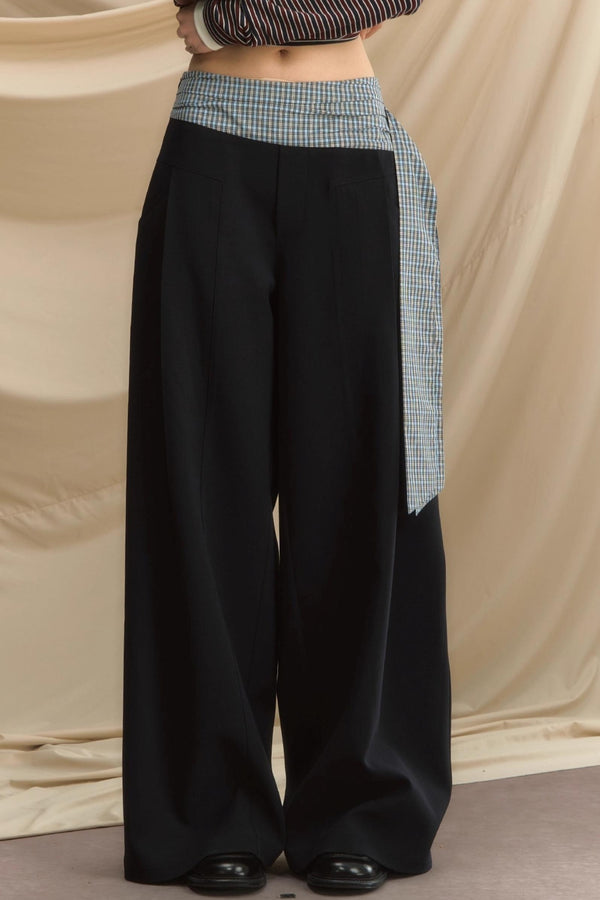 Pleats Gray Trousers