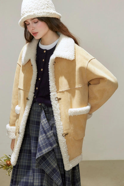 Loose Fit Lambswool Coat