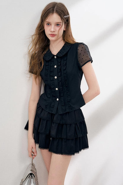 Organza Polka Dot Top