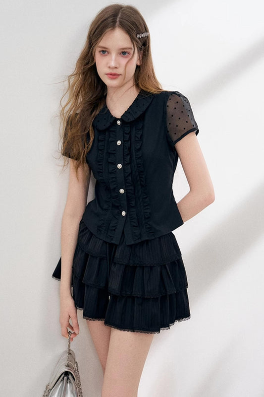 Organza Polka Dot Top