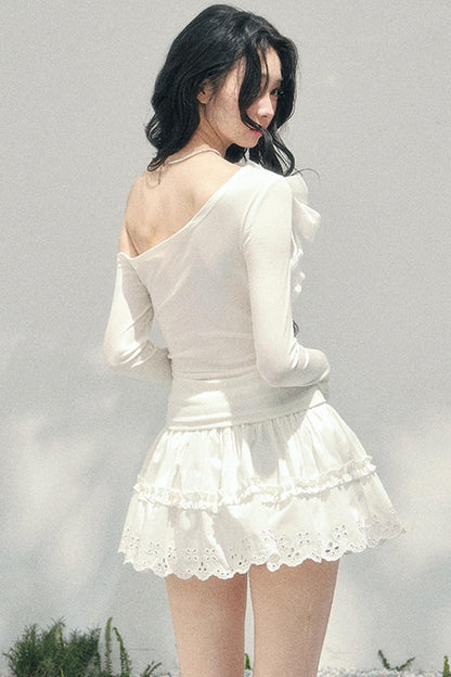 Morning Mist Off-Shoulder Top