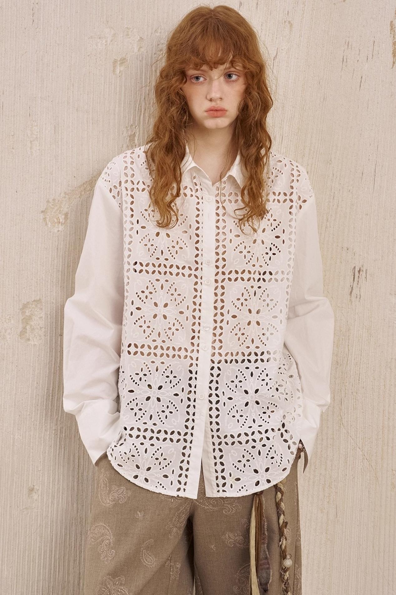 White Long-Sleeved Shirt